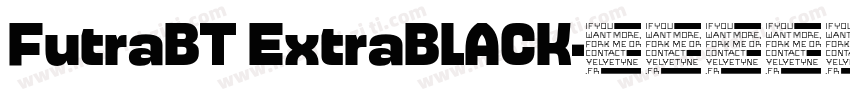 FutraBT ExtraBLACK字体转换